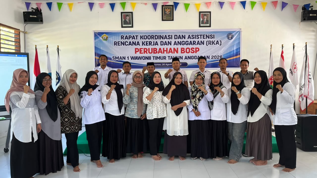 Rapat Koordinasi dan Asistensi RKA Perubahan BOSP 2026, SMAN 1 Wawonii Timur Perkuat Anggaran Berbasis Rapor Mutu Sekolah