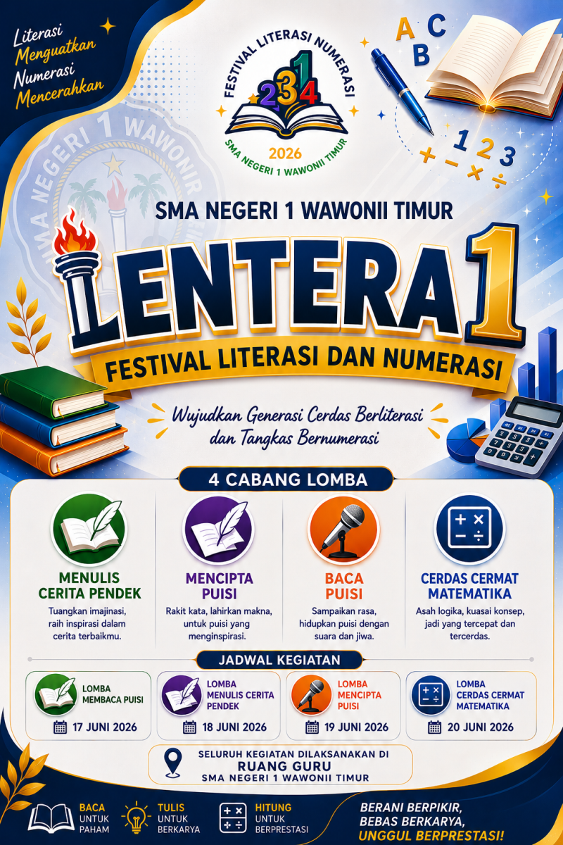 SMA Negeri 1 Wawonii Timur Gelar LENTERA 1: Festival Literasi dan Numerasi Tahun 2026